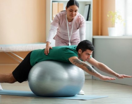 Nach und vor Operationen Rehabiliation